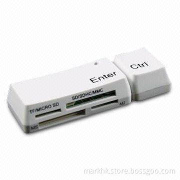 Card Reader with Four Slots, Driveless, Supports Microsoft's Windows 9X/2000/XP/Vista/7